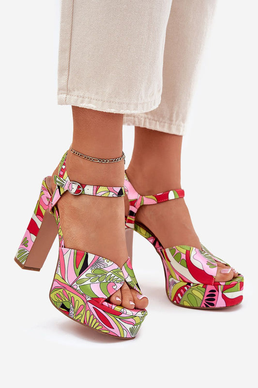  Sandalai su kulnu model 214389 Step in style 