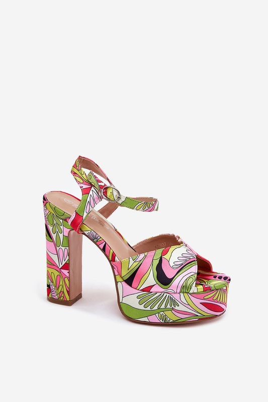  Sandalai su kulnu model 214389 Step in style 